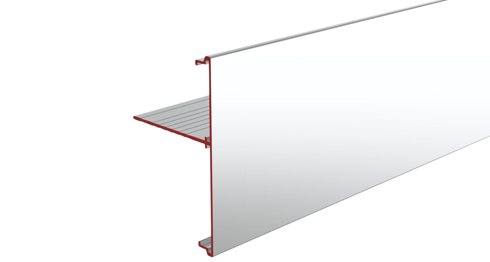 DRBT asymmetrisch T-profiel aluminium dakrand