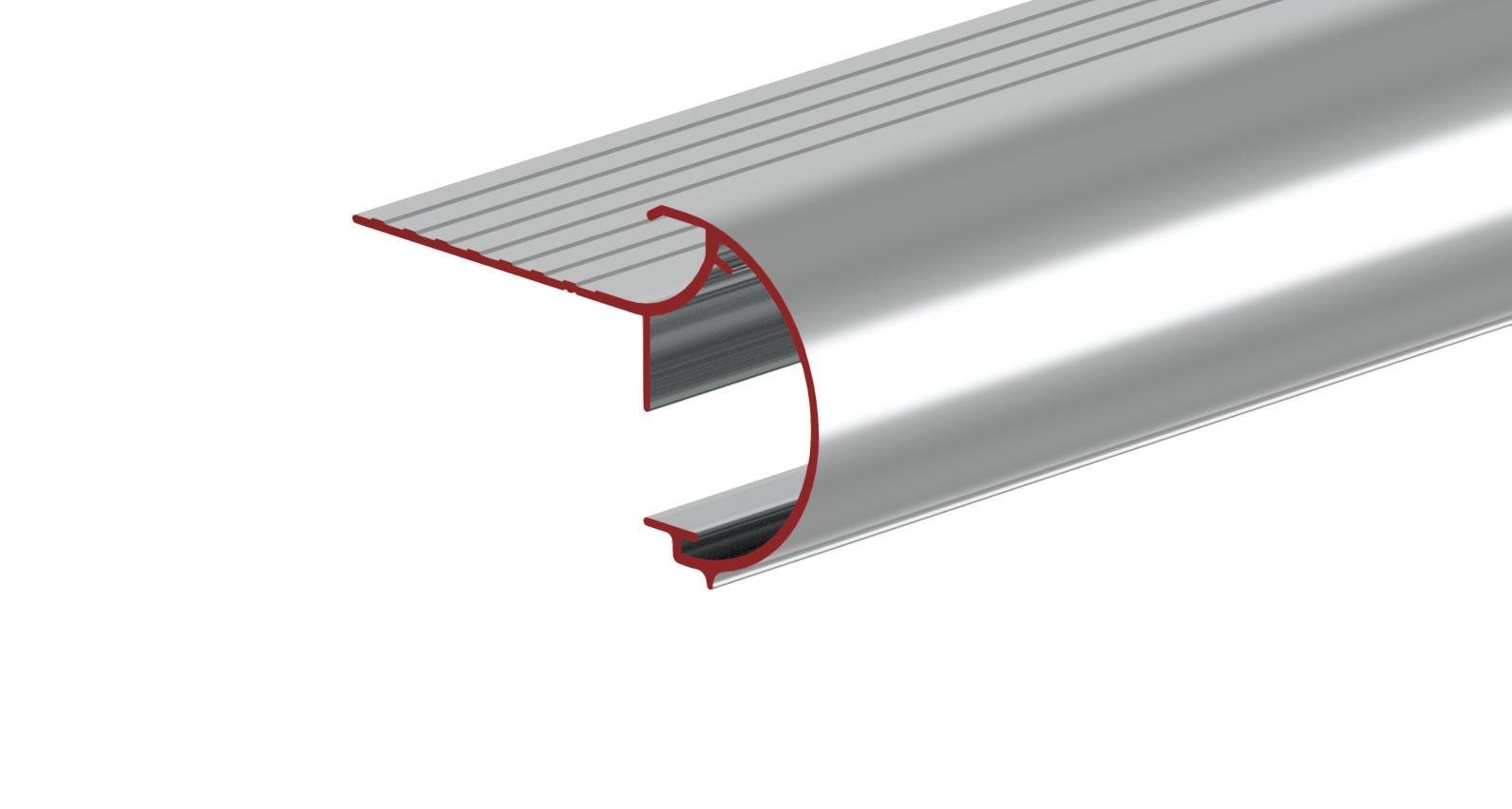 DRBR aluminium dakrand met afgerond vooraanzicht
