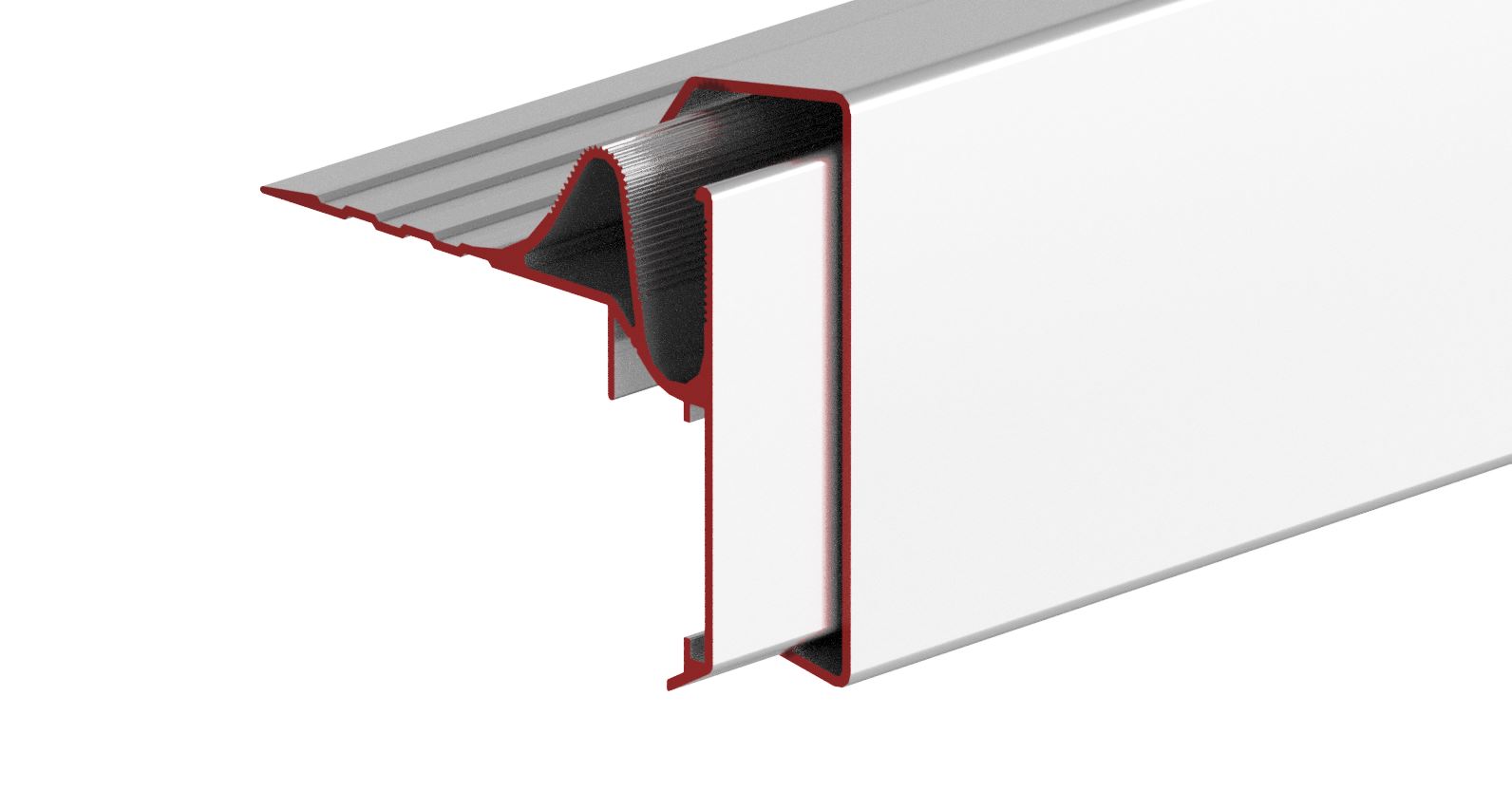 DRB2 2-delig aluminium dakrandprofiel met clipsprofiel